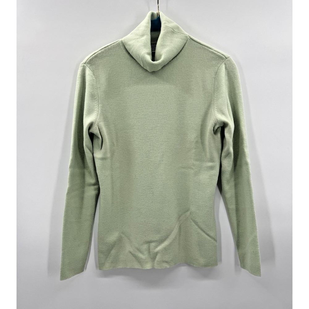 Vintage Womens Medium Turtleneck Sweater Merino Wool Cashmere Cozy Luxe Knit
